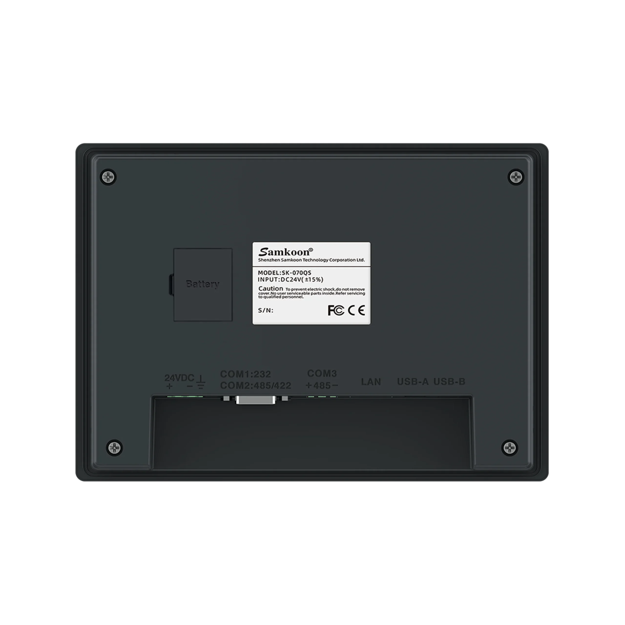 Samkoon SK-070QS 7" HMI Touchscreen - Rear Ports and Interfaces